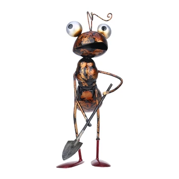 Sipelgas Skulptuur Raud Cartoon Ant Jääkfaili Catalpa Mahlakas Lille Pott Säilitamise Aed Laua Kaasaegne Tabel Teenetemärgi