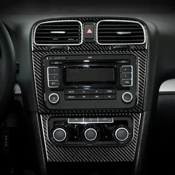 Sobib Volkswagen Golf 6 keskne kontroll konditsioneer-CD raam, paneel, süsinikkiust teenetemärgi muutmise auto tarvikud