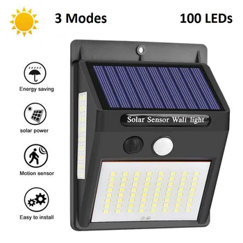140 100 LED Päikese Valgus Väljas Päikese Lamp, millel on Liikumisandur, Päikese LED Veekindel Päikesevalguse Powered Aia Kaunistamiseks