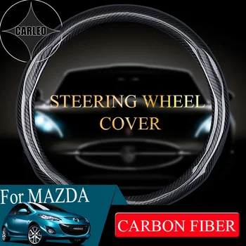 Carbon Fiber Auto Rooli Kate Mazda Seeria M2 M3 M6 CX-3 CX-5 CX-8 MX-30 MX-30 Mazda 5 Universaalne 38cm 15