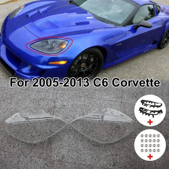 Esitulede Objektiivi Katted Chevrolet Corvette C6 2005-2013 Musta Sisekujundus Tihendid tihendikomplekt & 20Pcs Fix Mutter Klõpsatusega