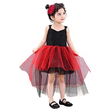 Laste kanda Euroopa ja Ameerika tutu printsess kleit Halloween kostüüm must pits kleit tüdrukud dress tasuta shipping