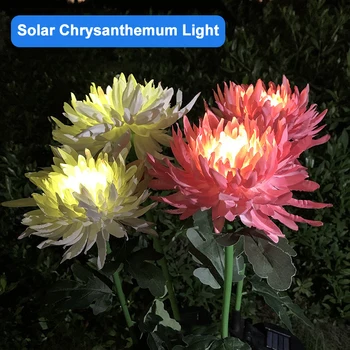 Veekindel Solar Powered Chrysanthemum LED Muru Lamp Väljas Aia Kaunistused Kingitus Tuli Hoov, Maastiku Kujundusest KI