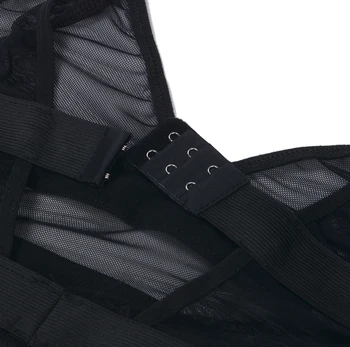 2021 Naiste Pitsiline Pesu Tihe Võre Õhuke Vt-Läbi Nightwear Aluspesu Komplekt Erootiline V Kaela Backless Päitsed Bodysuit
