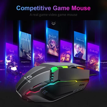 ALLOYSEED Gaming Mouse Universaalne USB Wired Gaming Mouse, 3 Käiku 1600DPI Reguleeritav Taustvalgus Sülearvuti Desktop Hiired arvuti