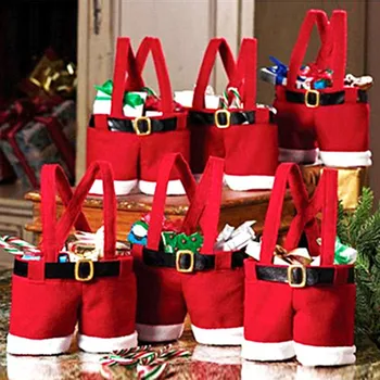 Navidad 2021 Häid Jõule Jõuluvana Suspender Püksid Kommi, Veini Pudel Kotid Decor Xmas Jõulukingiks Uut Aastat Kotid Natal