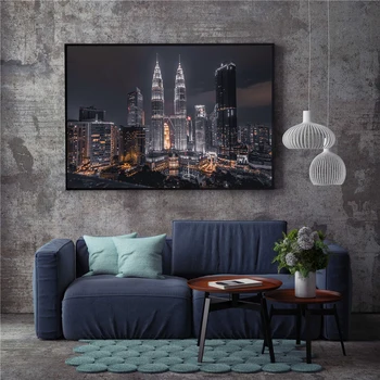 Moodsa Arhitektuuri Maailma Kõrgeim Twin Towers Plakat Malaisia Petronas Twin Towers Maali Seina Art Lõuend Home Decor