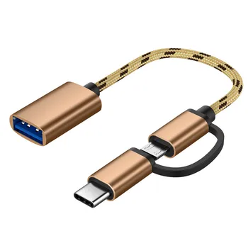 OTG adapter kaabel 2 in 1 Micro-USB/Type-C USB 3.0 adapter reisi office for Samsung S10 S10 Xiaomi Mi 9 C Tüüpi OTG USB Kaabel