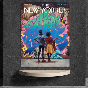 New Yorker, New Yorker Magazine Cover Art Print, Varrak Art Print, Raamatupood Art, New Yorker Plakat, Kirjandus Kingitus,