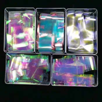20PCS Aurora Küüned Klaas Fooliumiga Film Kleebis Tsellofaani Paber-15 Värvi Küünte Trend Disain Ice Cube 1cm*50cm Maniküür Teenetemärgi#NZ