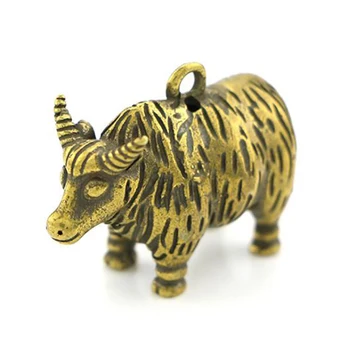 Messing Loomade Kuju, Ornament, Hiina Zodiac Ox Office Desk Deco Ox Käsitöö Wall Street Pronks Äge Bull OX Kuju-Messing