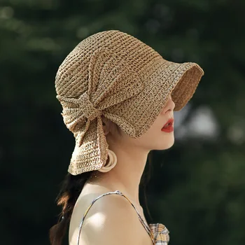 Õled Müts Vaba aja veetmise Müts Õues Anti-UV Päikese Müts Tüdrukutele Suvel Rannas Panama Mütsid Straw Daamid ühise Põllumajanduspoliitika Käsitöö Vabaaja Korter Ääreni
