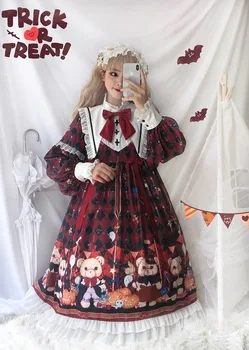 2020. aasta sügisel Magus Kawaii Lolita kleit Varrukateta JSK Kohandatud kogu sõna Halloween karu op pikk varrukas kleit tume