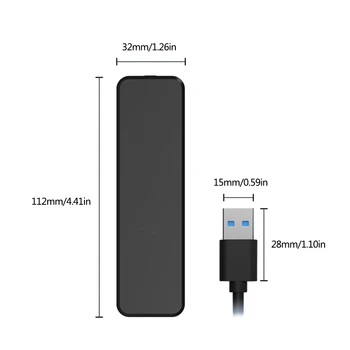 USB 3.0 4-Port Võrgu Jaoturi kiire Cable Splitter Välise Tüüp-C Toide PS4, ARVUTI, Sülearvuti, Sülearvuti, Konsoolid