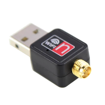 Mini USB 150M 150Mbps Wireless LAN Adapter 802.11 b/n/g WiFi w/ 2dBi Antenn Kaasaskantav Kontor Traadita Võrgu Kaardid