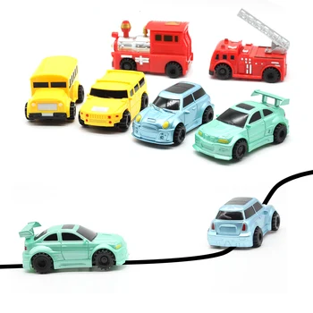 Induktsiooni Mänguasja Auto Rida Pärast (Induktiivne) Raudtee Insener Auto Magic Pen Puzzle Mini Veoauto Mehaaniline Kingitus Mänguasi Lastele