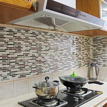 4tk Home Decor 3D Plaatide Muster Köök Backsplash Kleebised Müüri Seina Kleebised