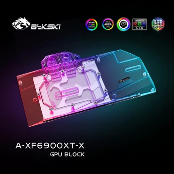 Bykski Vee Block XFX Radeon RX 6800 XT Speedster Merci 319 / RX 6900XT GPU Kaart / Full Coverage Vasest Radiaatori Plokk