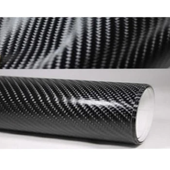Sunice Kõrge Läikiv 4D Must Carbon Fiber Vinyl Auto Sõiduki Wrap Film Leht autokere, Auto Interjöör Decor Kleebis Õhu Mull Vaba