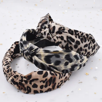 Vintage Leopardi Mustriga Madu Loomade Prindi Peapael Sõlmes Pea Hoop Naiste Tüdruk Retro Peapael Fashion Juuste Aksessuaarid