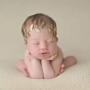 Laps Kulla Tooni Lehed Peapael Rahu Olive Branch Beebi Tüdruk Hairband - Baby
