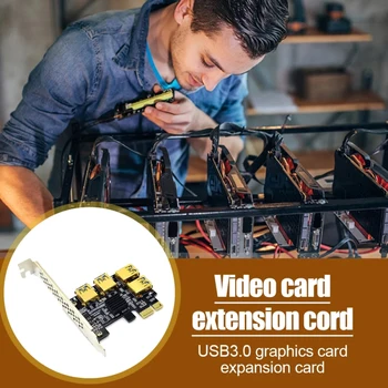 Uus PCIE PCI-E PCI Express Ärkaja Kaardi 1x Kuni 16x 1 Kuni 4 USB 3.0 Pesa Kordaja Hub Adapter Bitcoin Kaevandamine Kaevandaja BTC Seadmed
