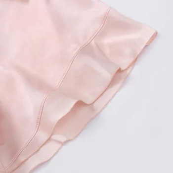 Naiste Pidžaama Püksikud Pikad Aluspüksid Õmblusteta Aluspüksid Silk Satin Aluspesu Daamid Ruffle Prantsuse Ohutuse Püksid