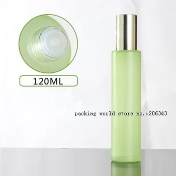 100ml kirka/roheline/sinine/valge klaasist pudel, läikiv kuld kaas plastikust korgiga seerumi/kreem/emulsioon/tooner kosmeetika pakkimine