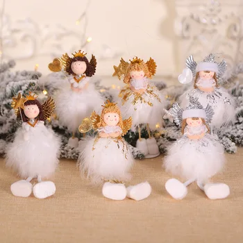 Angel Lumememm Kaunistused Toy Dolls Ukse Puu Ripub Lapsed Kingitus Uusaasta, Jõulud Teenetemärgi Kodus Isiku Pakkumist