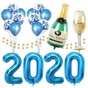 18pcs/set Uus Aasta 2020 32inch Number Foolium Õhupalli Jõulud Teenetemärgi Partei Kodu Täispuhutavad Pallid