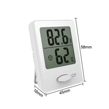 LCD Elektrooniline Digitaalne Temperatuuri-Niiskuse Mõõtja Siseruumides Väljas Termomeeter Hygrometer ilmajaamas Kell 1tk