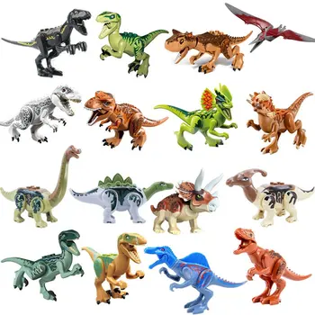 16pcs Jurassic ehitusplokid Mänguasi Maailma Dinosaurused Lastele, Mänguasjad, Laste Kingitused Kollektsiooni Jaoks Kuva