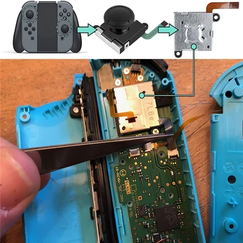 2tk jaoks Juhtnuppu Vahetus 3D Analoog Juhtkangi Rõõmu-Con Asendamine Vasak/Parem Repair Kit for Nintendo Lüliti