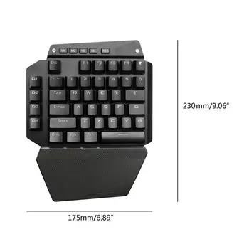 K700 Ühe käega Mechanical Gaming Keyboard RGB LED Backlight Outemu Lüliti Täis Peamised Makro Määratleb 44 võtmed LOL/Wow/ dota2 /