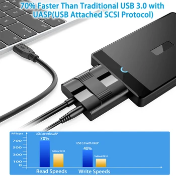 USB3.0 2,5 inch SATA kõvaketas HHD SSD Adapter Kaabel-SATA ja USB 3.0 Converter Arvuti Kaablid ja Pistikud