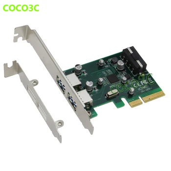 PCI-e 4x, et USB3.1 Konverteri Adapter Superspeed 10Gbps 2 ports USB-3.1 Tüüp-PCI express Kontrolleri Kaart Ühilduv PCIe 8x 16x
