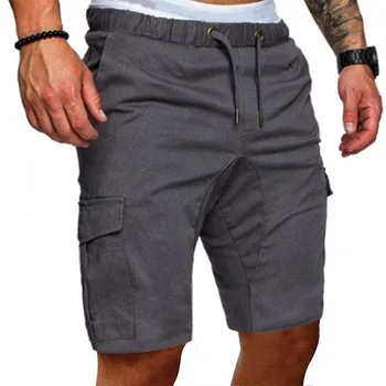 Lühikesed Püksid Meeste Puuvillased Bermuda Mees Suvel Sõjalise Stiilis Sirge Tee Tasku Pits Up Lühikesed Püksid Vintage Casual Püksid