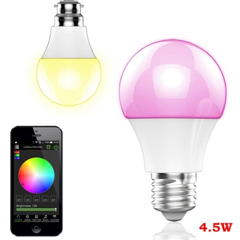 Mi Kerge Bluetooth RGBW 4.0 Smart Lamp Pirn E27 4.5 W 8W AC86-265V Täielik Värvi Lampada Nutitelefoni Kontrollida Töö IOS Android APP