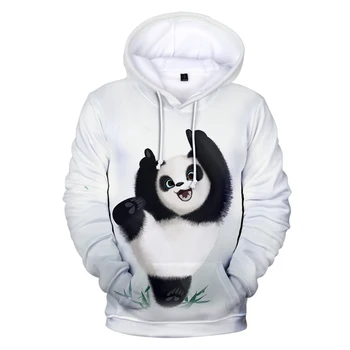 Kevadel ja Sügisel Uus 3D-Printimine Panda Mehed Naised Lapsed Streetwear Pullover Pikad Varrukad Vabaaja Dressipluus Tops