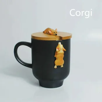 2021 Cartoon 3D Corgi prantsuse Buldog Kruusid Armas loom Kohvi Kruus Tee Vee Tassi Piima Sidruni Drinkware Paar Tassi Kingitus Sõpradele