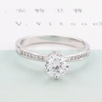 S925 Sterling Silver Teemant Rõngad Naiste 2021 Armas/Romantiline Pulm Jewlery Luksus Paarid Mood Hõbe ninarõngad