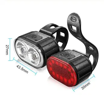 Q3 Bike Ees Valgus Kõrge Kvaliteediga LED Pea Lamp MTB Maantee Jalgratas Esitulede USB Laetav Jalgrattasõit Taillight Bike Tarvikud