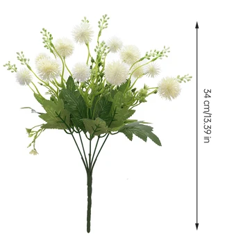 Kunstlik Lill, Taim Kimp Plastikust Võltsitud Võilill Ring Kimp Simulatsiooni Kaunistamiseks Flower Nr Fade Kodu Pulm Valge