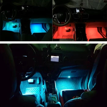 LED Auto Suu Valguse Ümbritseva Atmosfääri Lamp, Millel on USB Wireless Remote Muusika Haima 3 7 M3-M6 S5 JAC J2 J3 J4 J5 J7 S1 S3