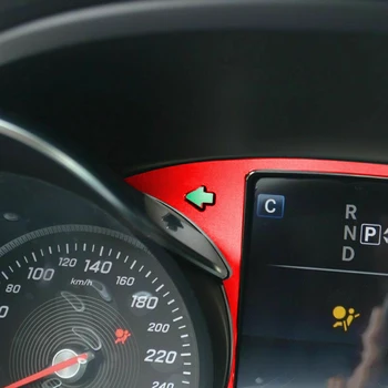 Alumiinium Punane Auto Sõidu Arvuti Ekraani Paneel Sisekujundus Sobib Mercedes Benz C W205 GLC X253