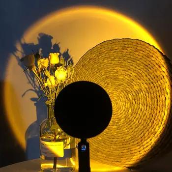 Sunset Projektori Lamp Atmosfääri Õhtul Tuli Päike Projektsioon laualamp eest Magamistuba Baari Kohvi Poe Seina Kaunistamiseks Valgustus