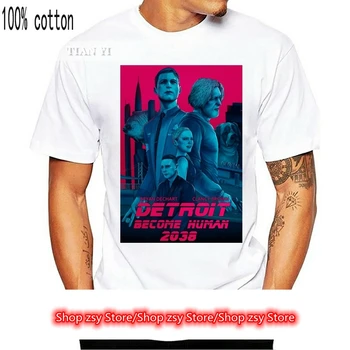 Detroit Muutunud Inimese T-Särk Detroit Muutunud Inimeste 2038 T-Särk Prindi Lühikeste Varrukatega Tee Särk Suvel XXX Mees 100 Puuvill Tshirt