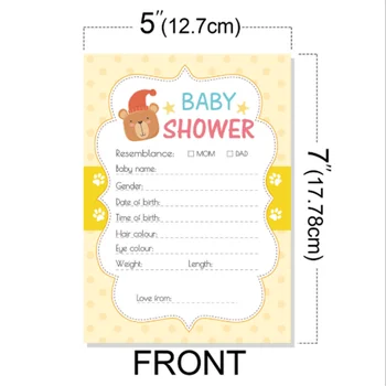 Baby Shower 10tk Poiss/tüdruk Soolise Paljastada Ennustus Kaart Partei Teenetemärgi Mängu Kaart Pere Sünnipäeva Interaktiivne Kingitus