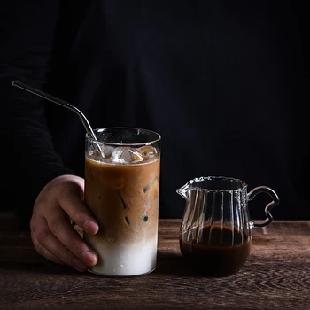 Lihtne kuumuskindlast klaasist tassi hommikusöök piima tassi jää kohvi tassi mahla milkshake plahvatus-tõend kõrge temperatuur lw127347