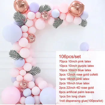 Macaron roheline ja roosa õhupalli keti komplekt sünnipäeva teenetemärkide pulm teenetemärgi baby shower